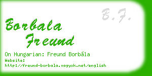 borbala freund business card