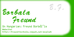 borbala freund business card